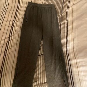 Grey champion pants with zipper